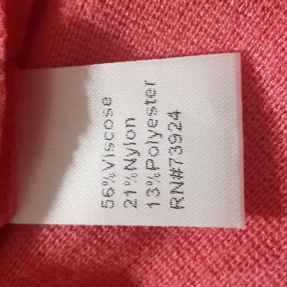 Misook Women's Sweater Pink 3/4 Sleeve Size XS - Picture 6 of 7